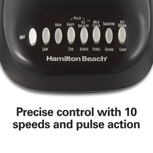 Hamilton Beach® Smoothie Blender 56 oz. Jar 10 Speeds Black & Reviews